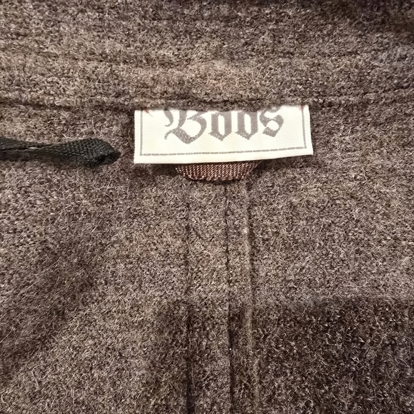 Vintage BOOS Pure New Wool Jacket With Edelweiss Embroidery Brown Size 46. - Picture 12 of 16